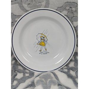 RARE Morton Salt Corelle Employee Souvenir Give-Away Flat Rimmed Soup Bowl HTF